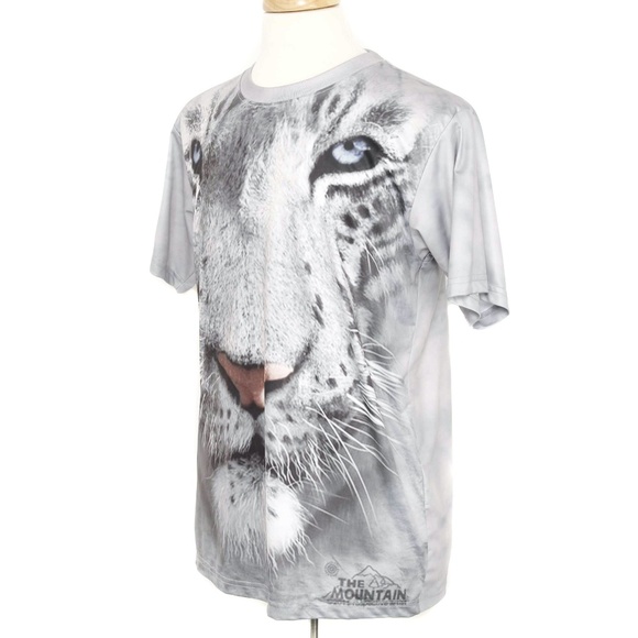 🍍THE MOUNTAIN White Tiger Graphic Active T-Shirt - Picture 4 of 9